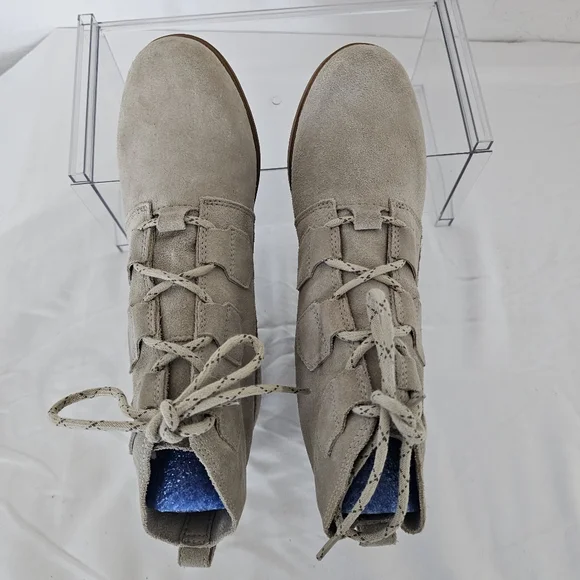 Sorel Evie Lace-Up Wedge Boots Women's Size 8 Waterproof Suede - Picture 3 of 13